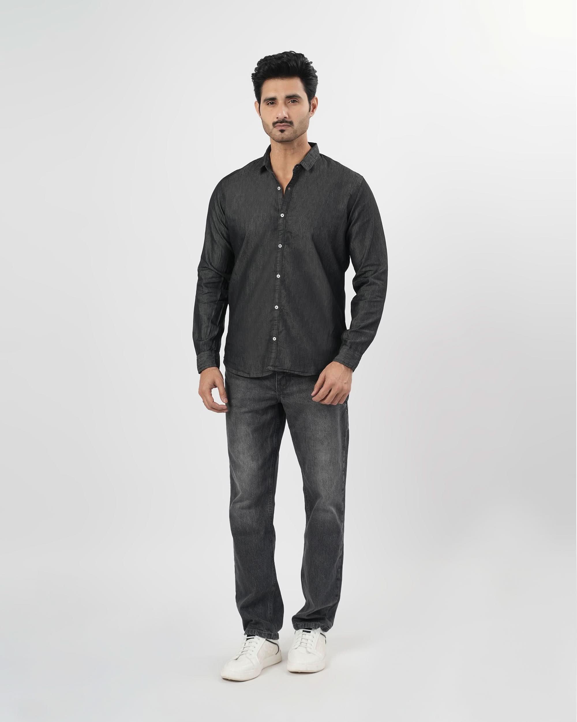 Men’s Full Sleeves Denim Shirt, Men's Shirts, Chase Value, Chase Value