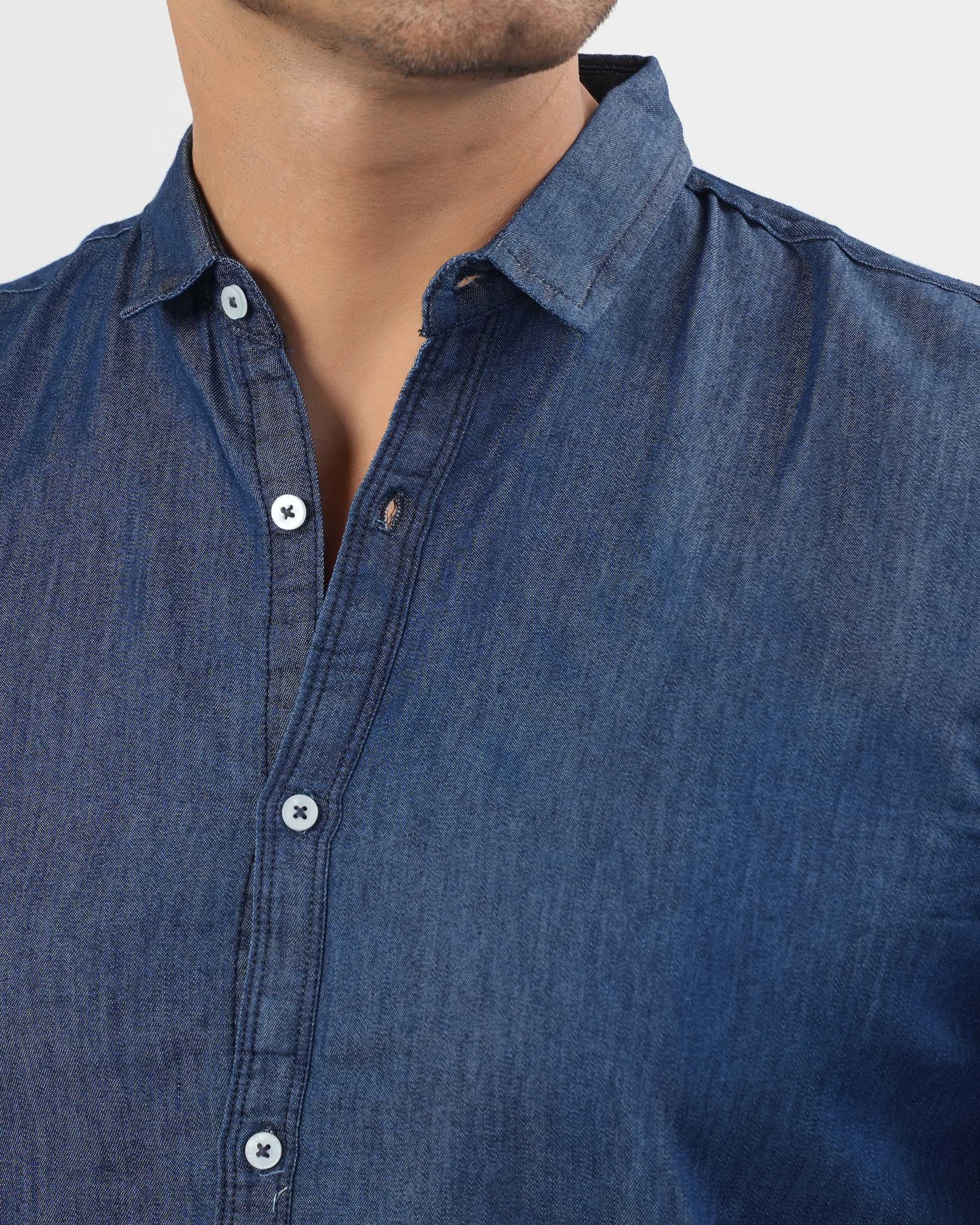 Men’s Full Sleeves Denim Shirt, Men's Shirts, Chase Value, Chase Value