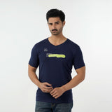 Eminent Men's Round Neck Half Sleeves Printed T-Shirt - Navy Blue, Men's T-Shirts & Polos, Eminent, Chase Value