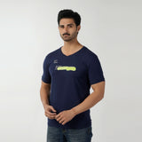 Eminent Men's Round Neck Half Sleeves Printed T-Shirt - Navy Blue, Men's T-Shirts & Polos, Eminent, Chase Value