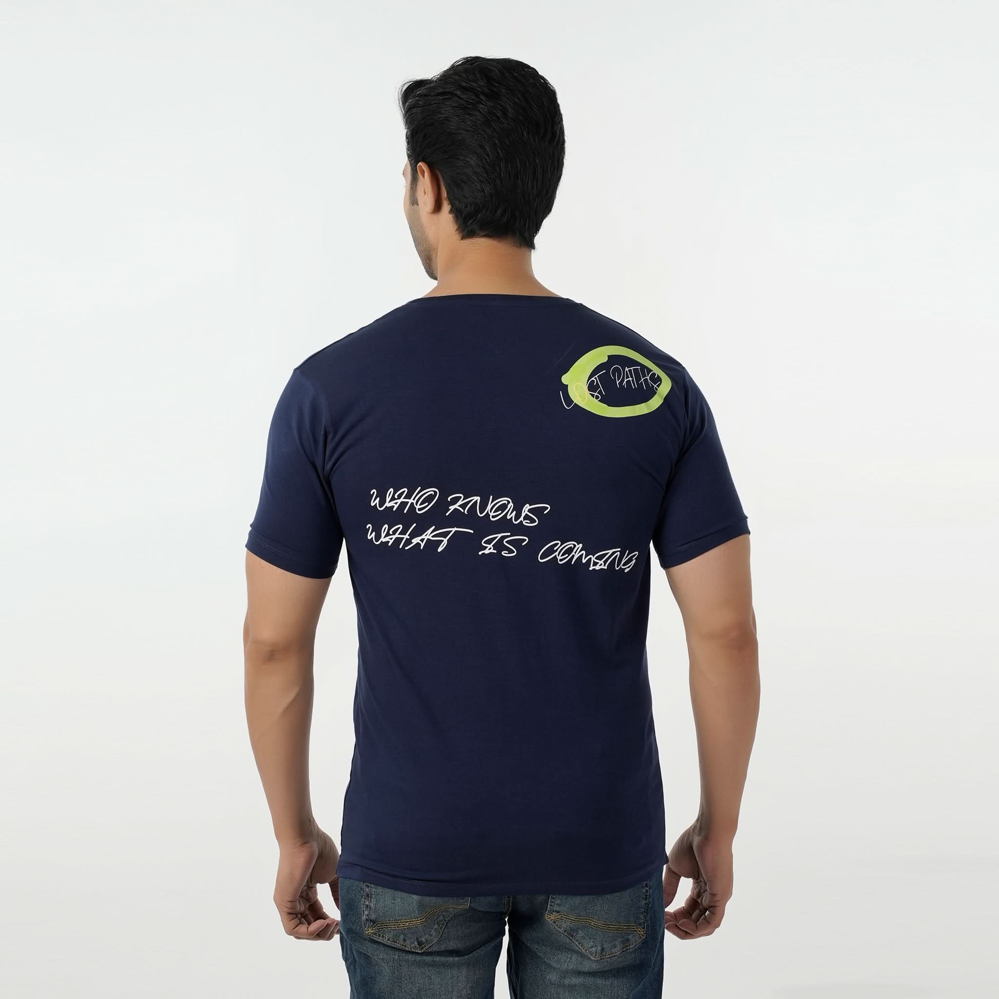 Eminent Men's Round Neck Half Sleeves Printed T-Shirt - Navy Blue, Men's T-Shirts & Polos, Eminent, Chase Value