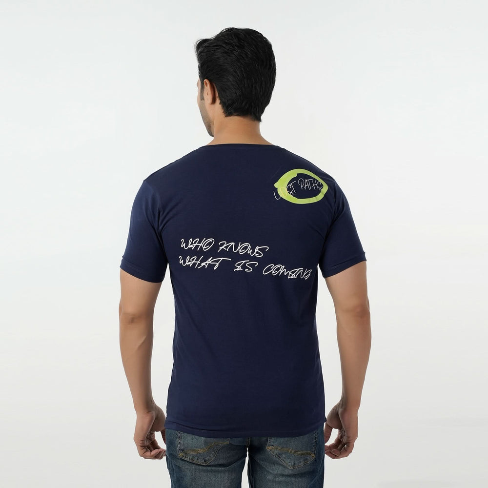 Eminent Men's Round Neck Half Sleeves Printed T-Shirt - Navy Blue, Men's T-Shirts & Polos, Eminent, Chase Value
