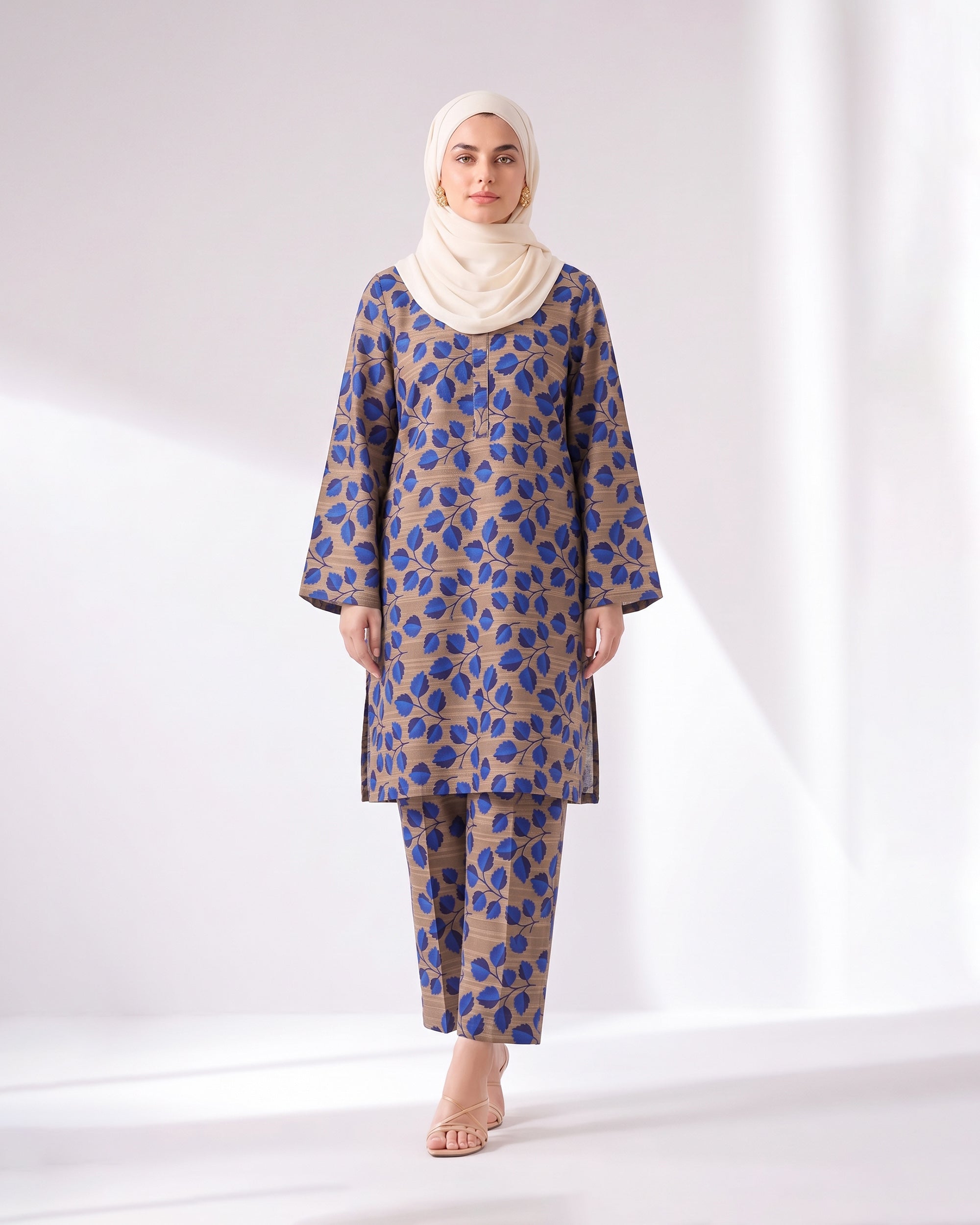 Women's Unstitched Printed 2 Pc Suit