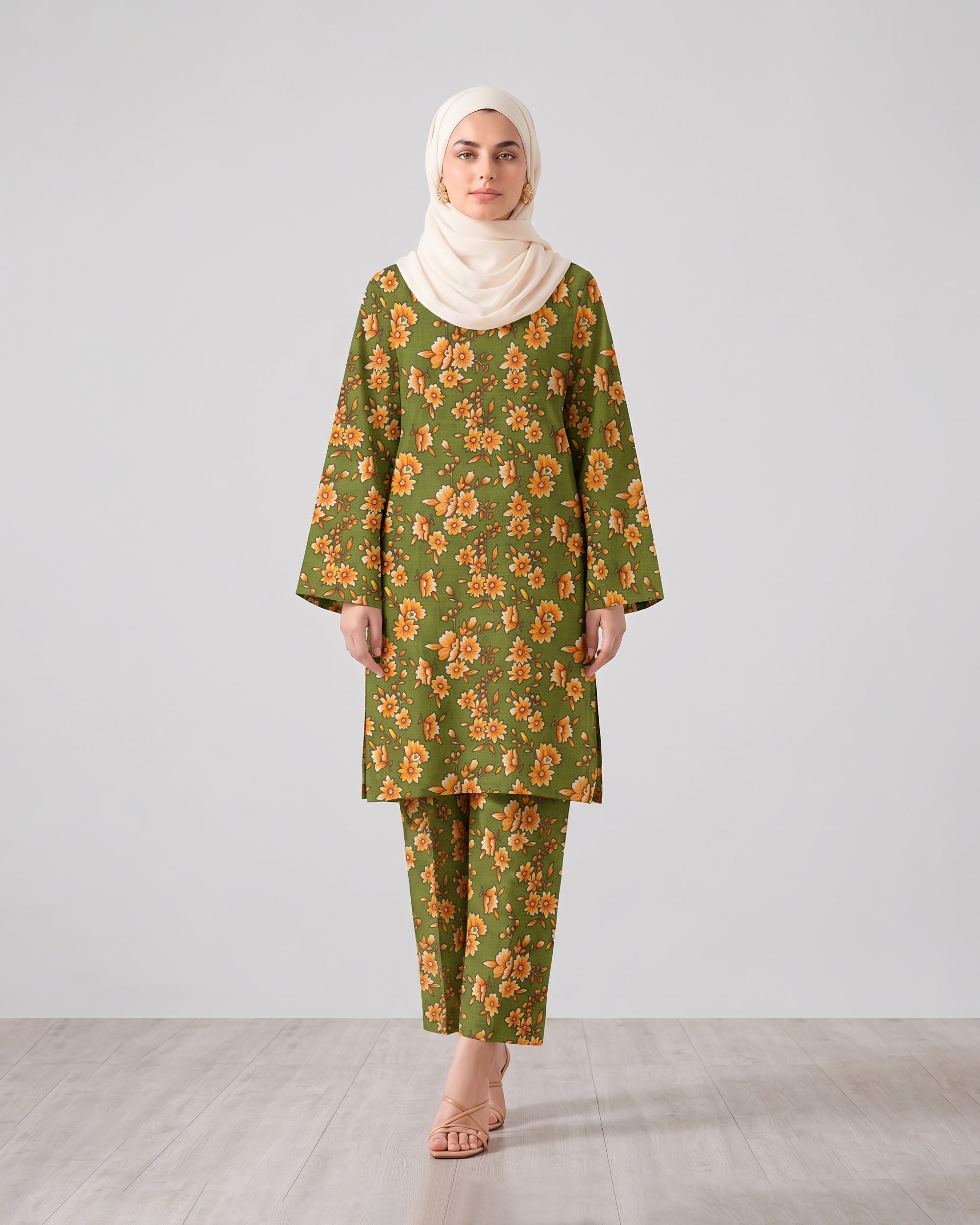 Women's Unstitched Printed 2 Pc Suit