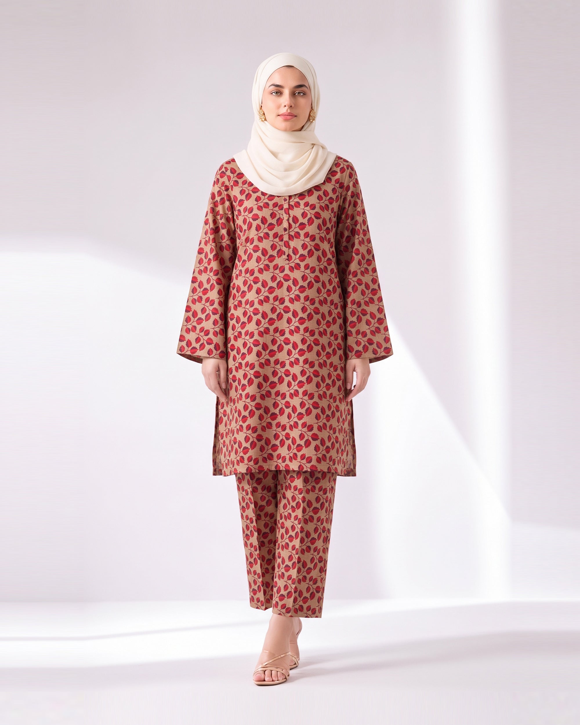 Women's Unstitched Printed 2 Pc Suit