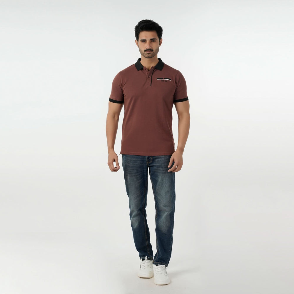 Eminent Men's Polo Half Sleeves T-Shirt - Chocolate Brown, Men's T-Shirts & Polos, Eminent, Chase Value