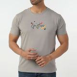 Eminent Men's Round Neck Half Sleeves Printed T-Shirt - Ash Grey, Men's T-Shirts & Polos, Eminent, Chase Value
