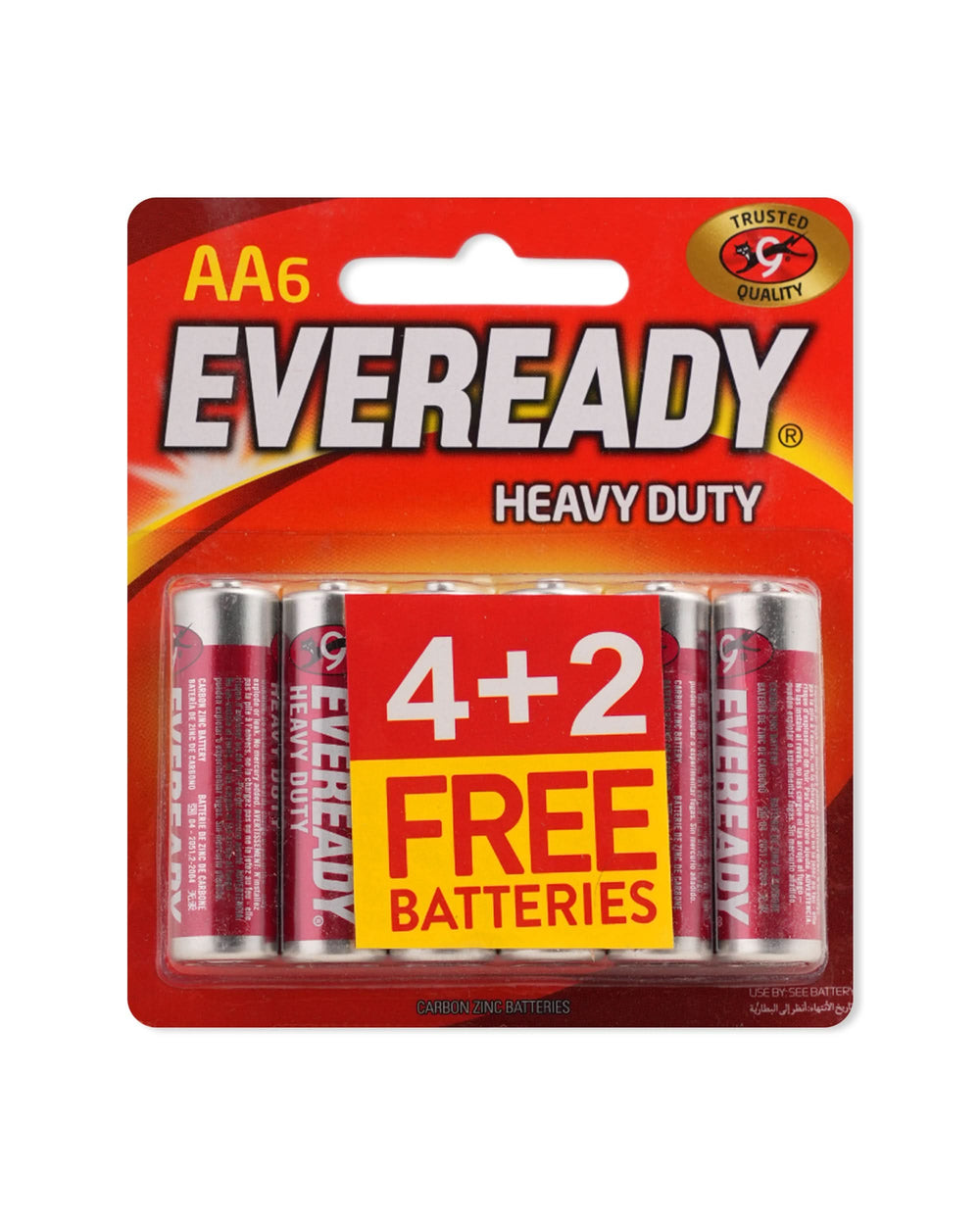 Eveready Heavy Duty Aa Batteries – 4+2 Pack, Charging Accessories, Chase Value, Chase Value