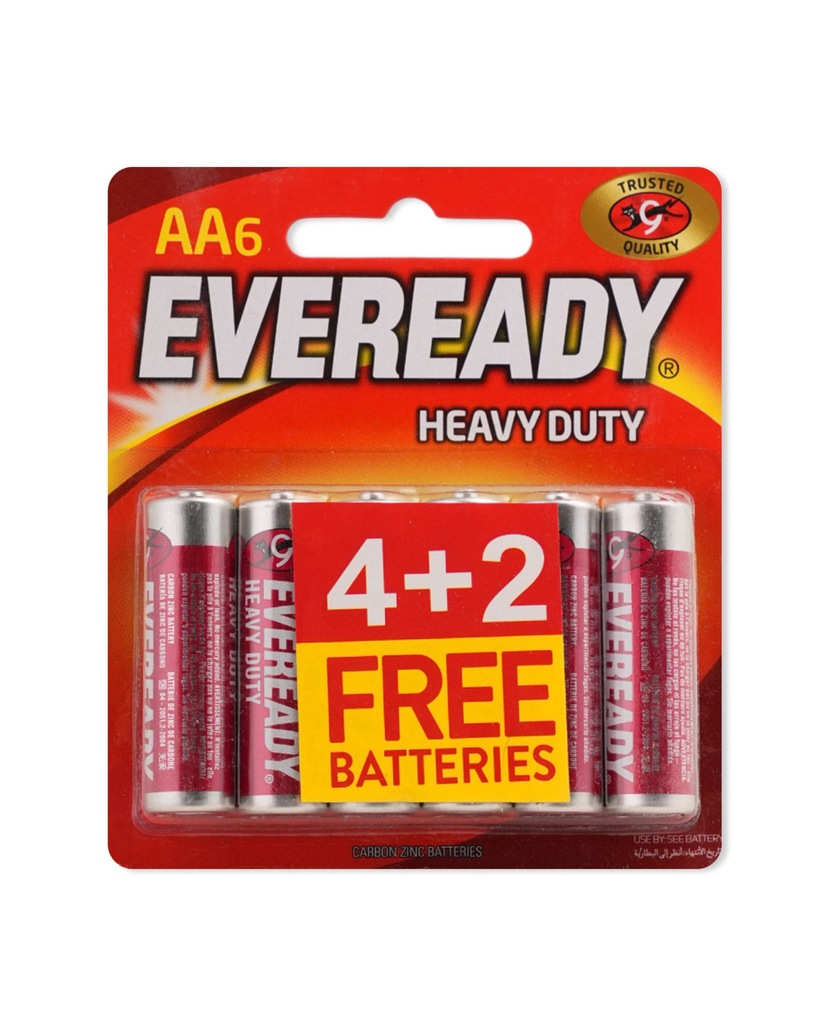 Eveready Heavy Duty Aa Batteries – 4+2 Pack, Charging Accessories, Chase Value, Chase Value