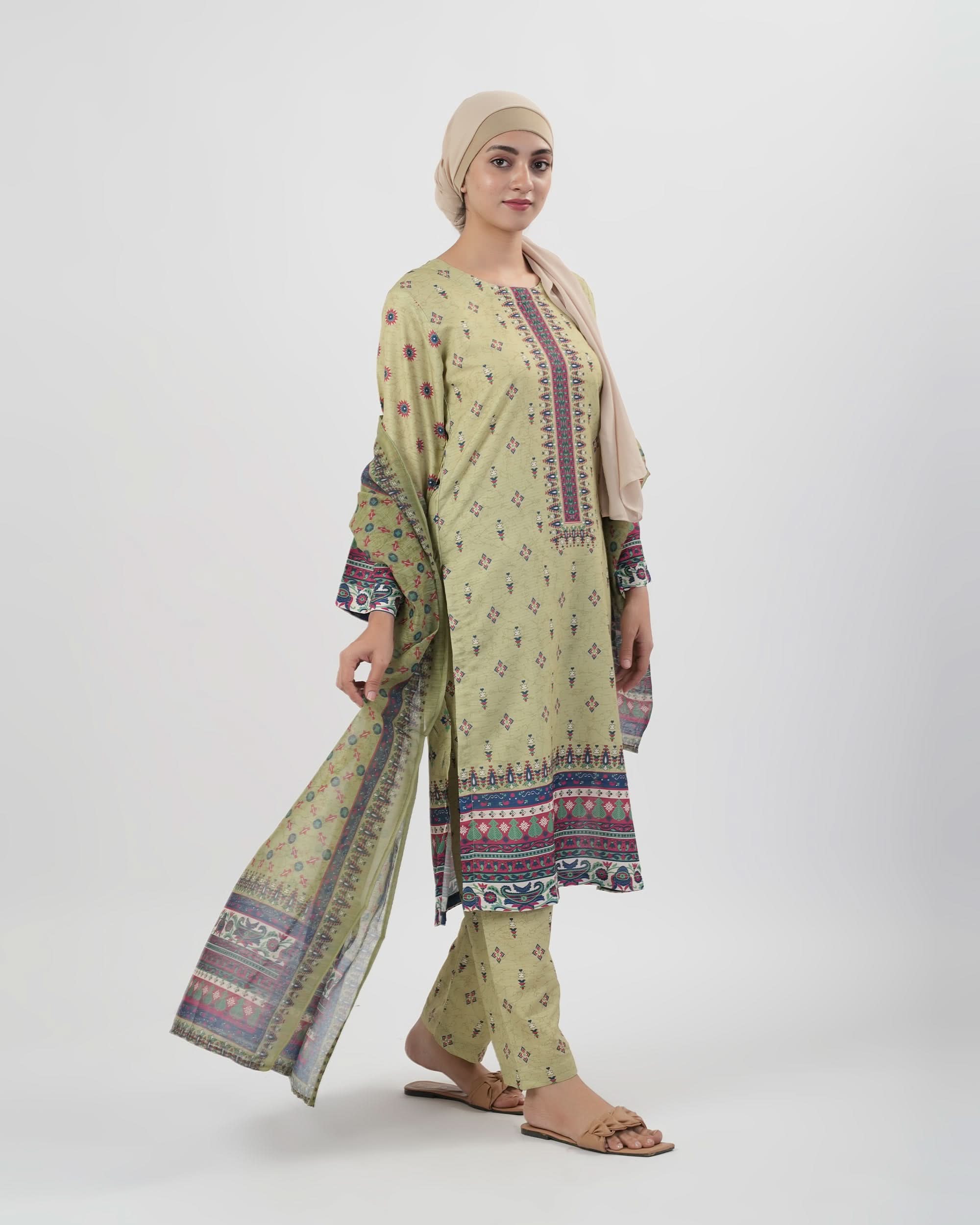 Valuables Women’s Printed 3-Pcs Suit, Women Shalwar Suits, Valuables, Chase Value