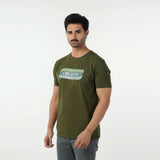 Eminent Men's Round Neck Half Sleeves Printed T-Shirt - Olive Green, Men's T-Shirts & Polos, Eminent, Chase Value