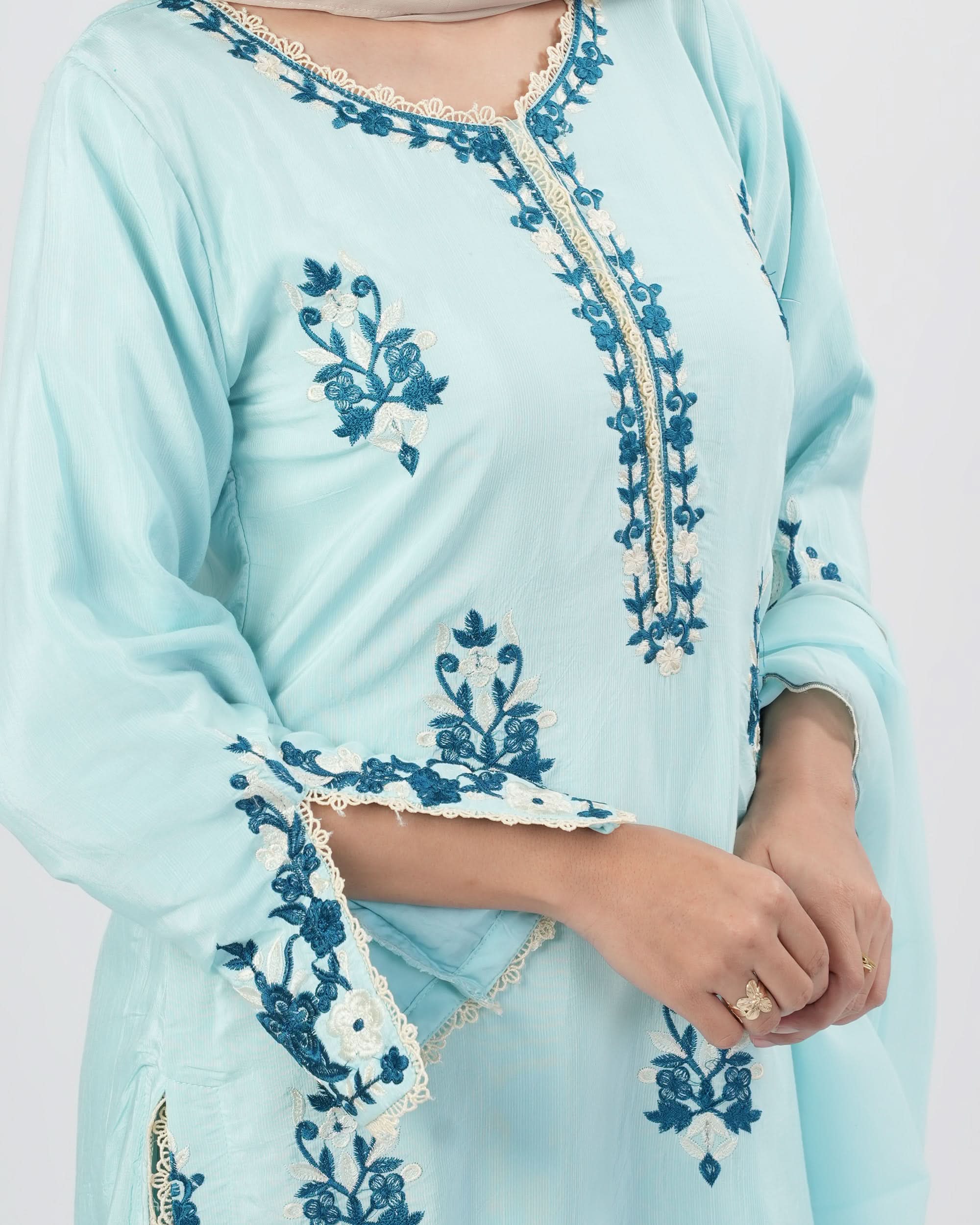 Valuables Women’s Embroidered Raw Silk 3Pcs Suit, Women Shalwar Suits, Valuables, Chase Value