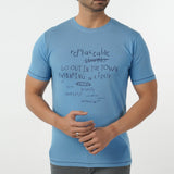 Eminent Men's Round Neck Half Sleeves Printed T-Shirt - Blue, Men's T-Shirts & Polos, Eminent, Chase Value