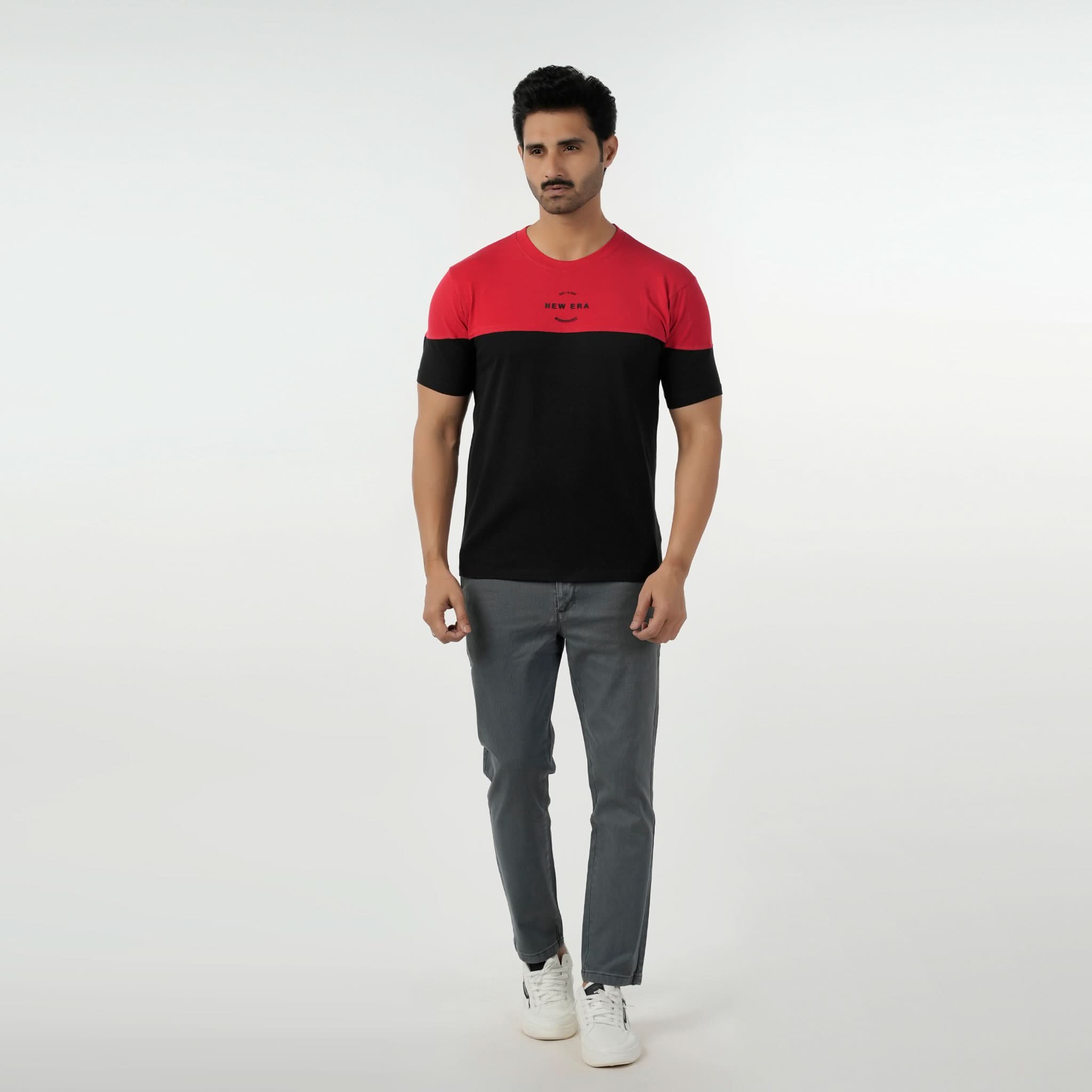 Eminent Men's Round Neck Half Sleeves Printed T-Shirt - Black, Men's T-Shirts & Polos, Eminent, Chase Value
