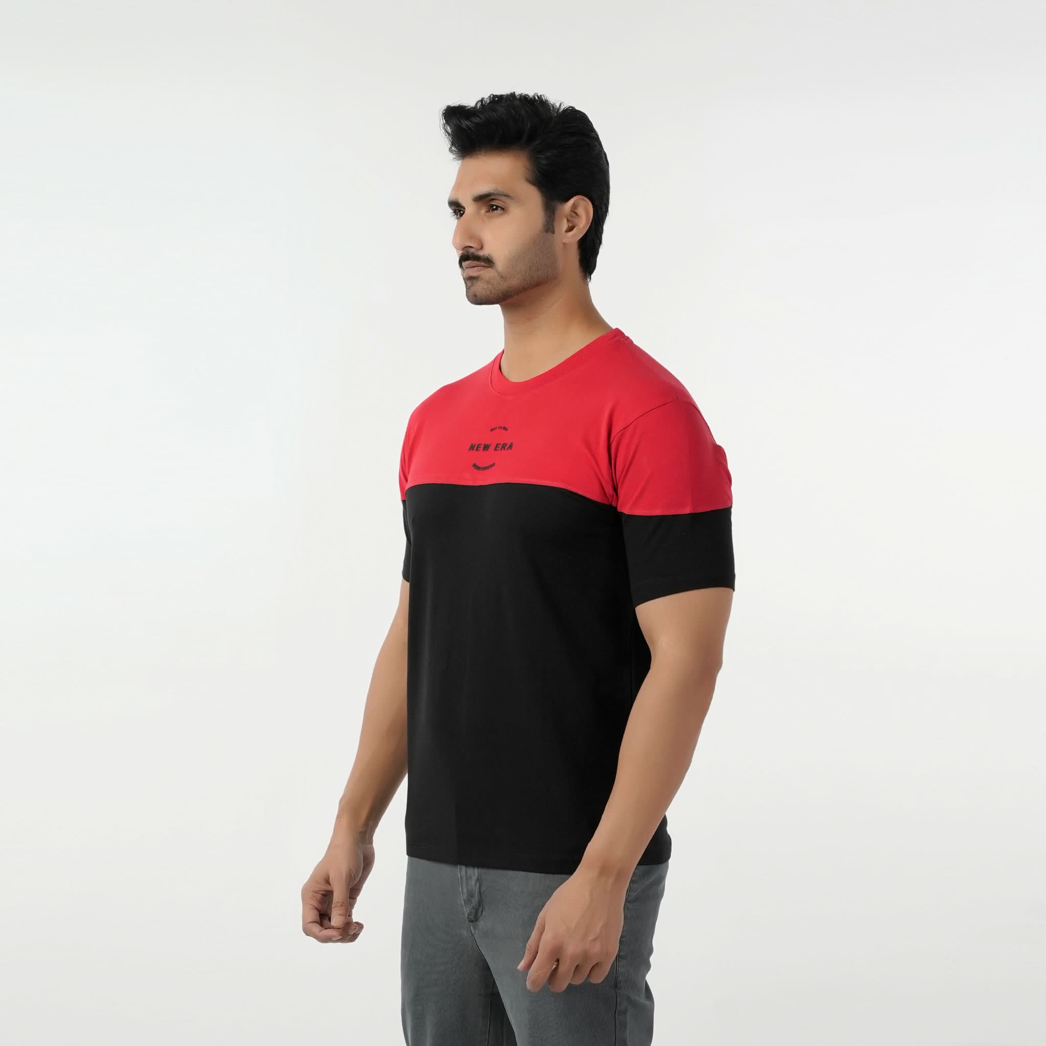 Eminent Men's Round Neck Half Sleeves Printed T-Shirt - Black, Men's T-Shirts & Polos, Eminent, Chase Value