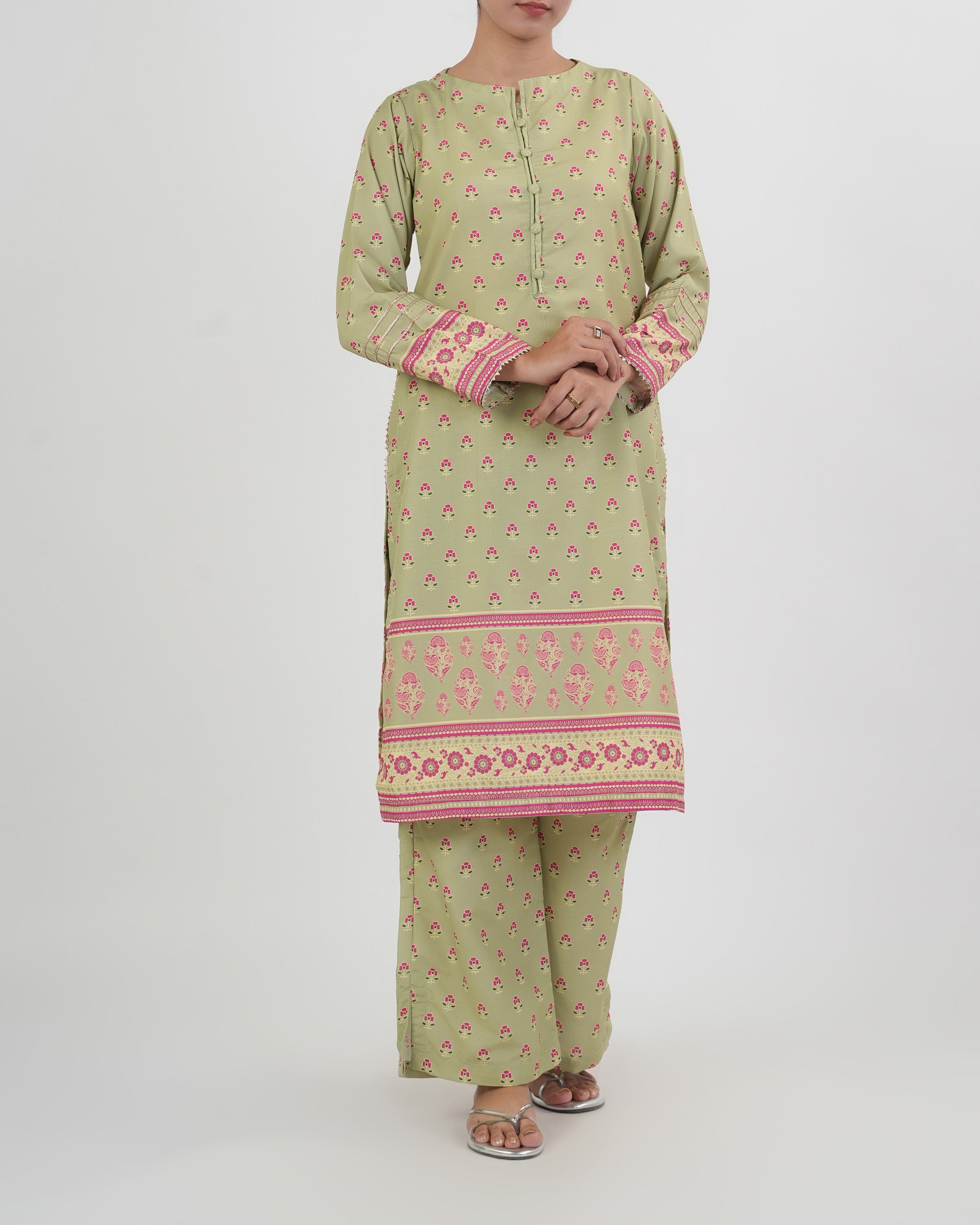 Eminent Women's Essentials Printed 2 Pc Suit