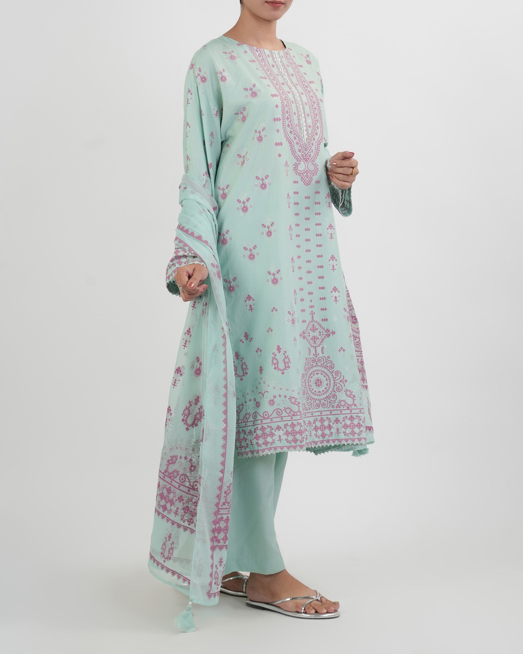 Eminent Women's Essential Printed 3Pc Suit