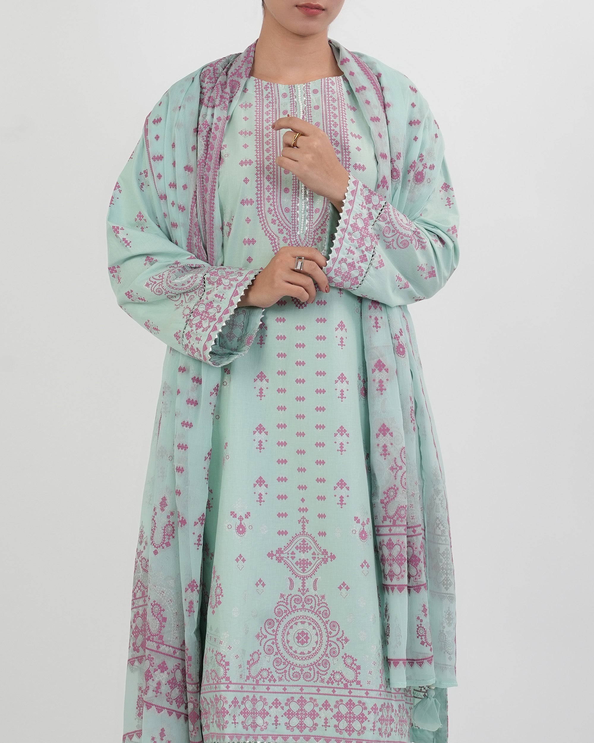 Eminent Women's Essential Printed 3Pc Suit