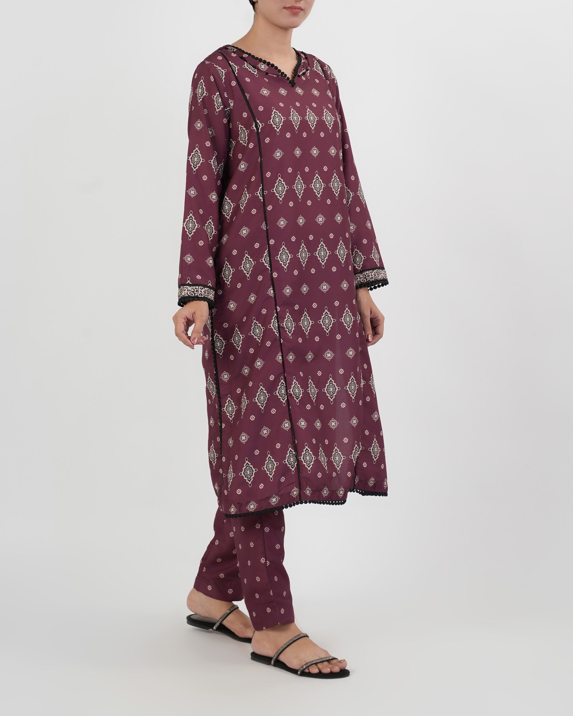Eminent Women's Essentials Printed 2 Pc Suit