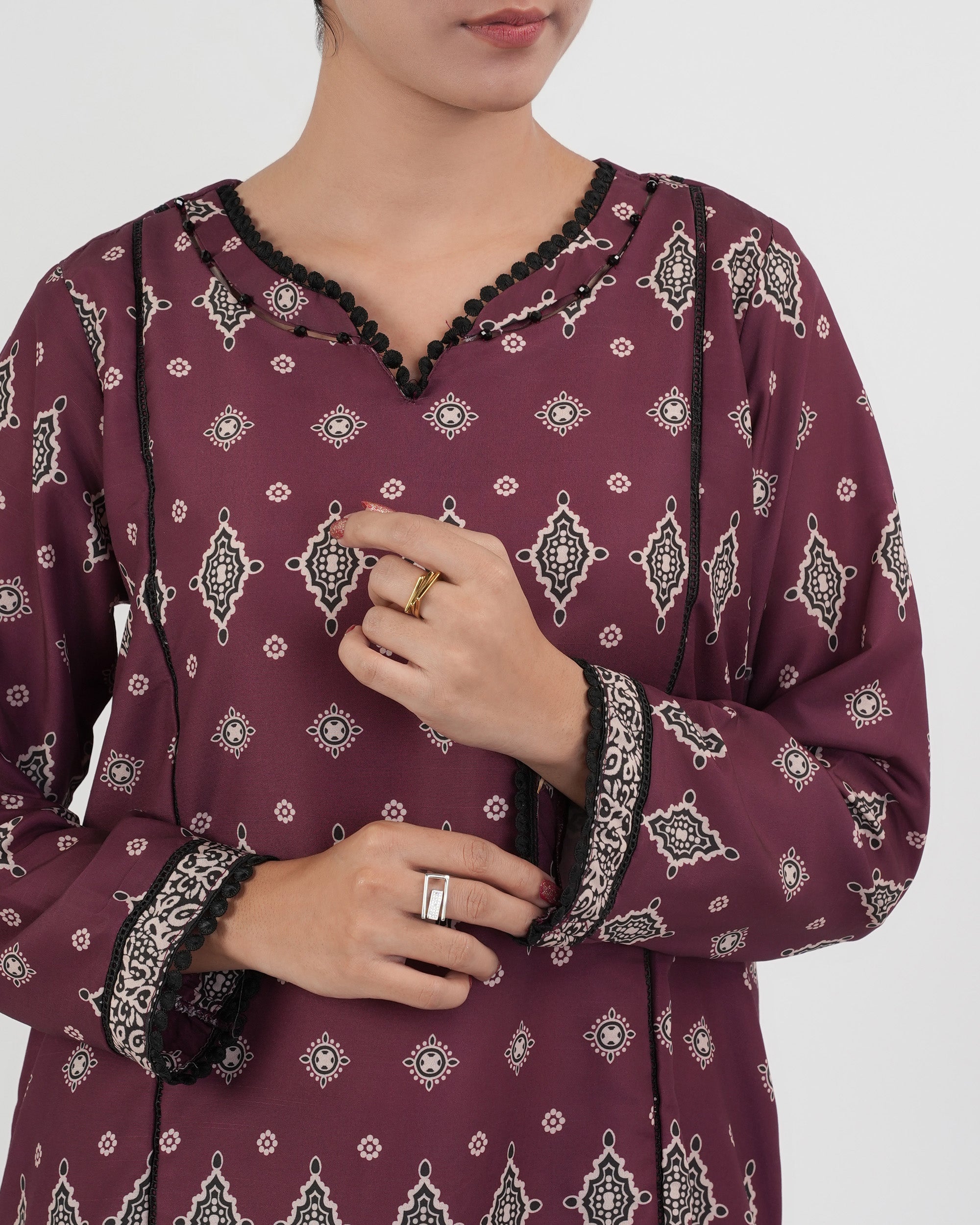 Eminent Women's Essentials Printed 2 Pc Suit