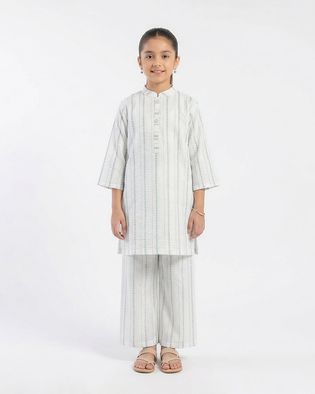 Girl’s Jacquard Shalwar Kameez Suit, Girls Shalwar Kameez, Chase Value, Chase Value