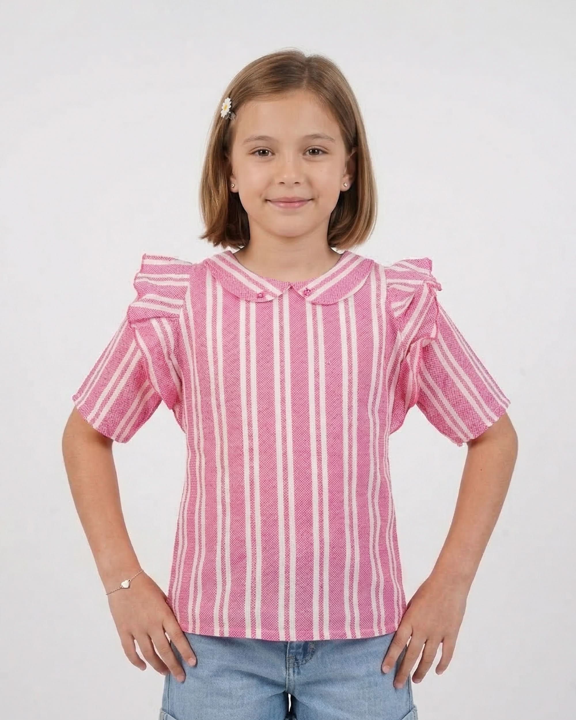 Valuables Girls Half Sleeves Woven Top, Girls Tops, Chase Value, Chase Value