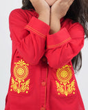 Eminent Girls Embroidered 2Pcs Shalwar Suit - Red, Girls Shalwar Kameez, Eminent, Chase Value