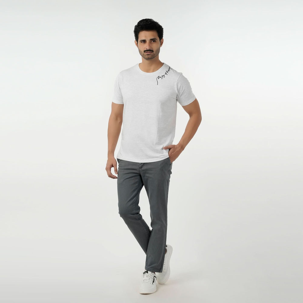 Eminent Men's Round Neck Half Sleeves Printed T-Shirt - Oatmeal, Men's T-Shirts & Polos, Eminent, Chase Value