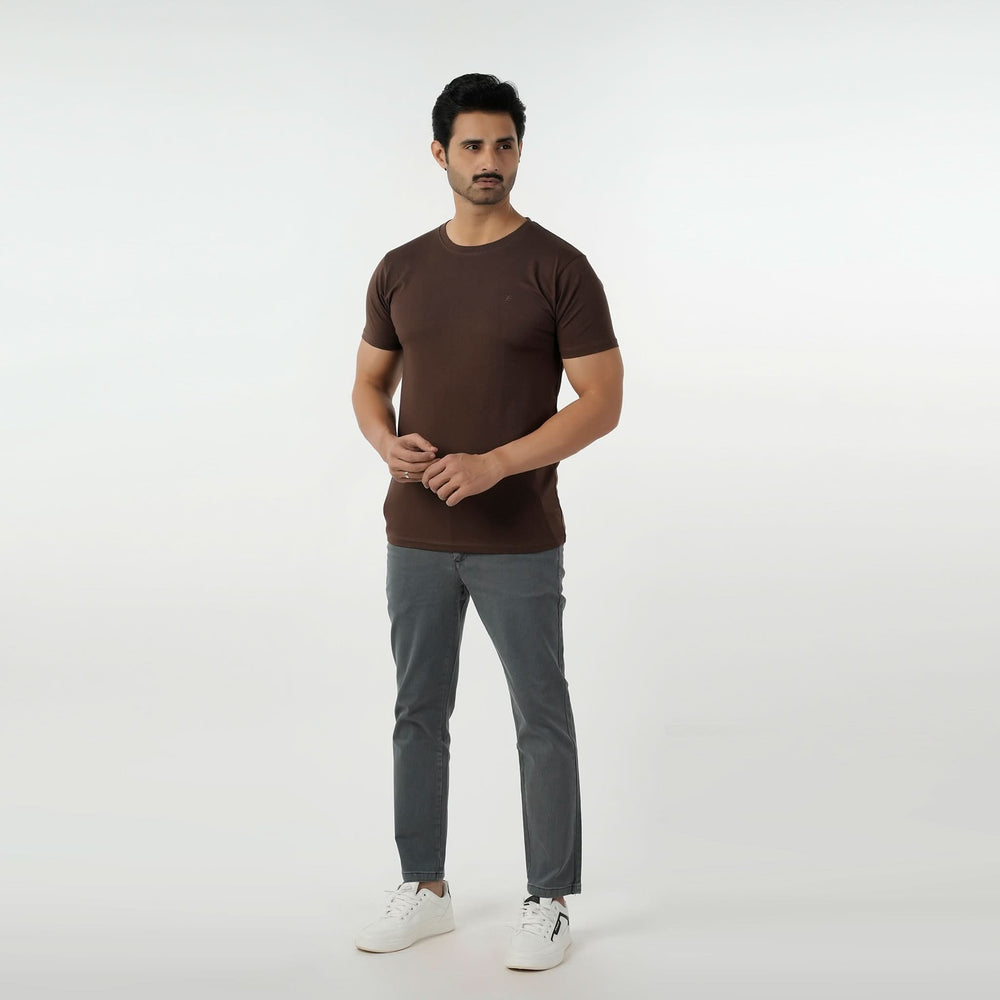 Eminent Men's Round Neck Half Sleeves T-Shirt - Brown, Men's T-Shirts & Polos, Eminent, Chase Value
