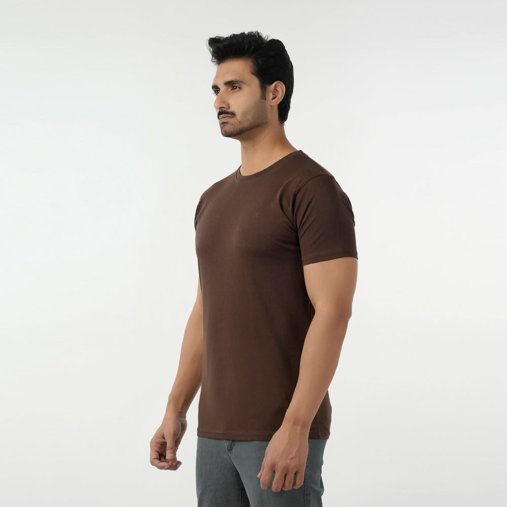 Eminent Men's Round Neck Half Sleeves T-Shirt - Brown, Men's T-Shirts & Polos, Eminent, Chase Value