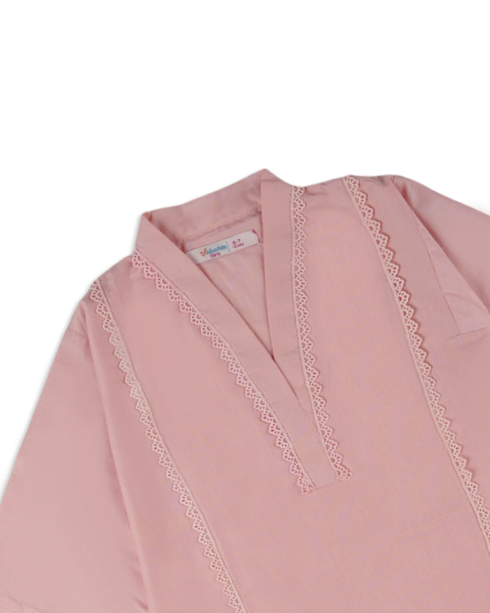 Girls Dyed 2 Pcs Suit - Pink, Girls Co-Ord Suit, Chase Value, Chase Value