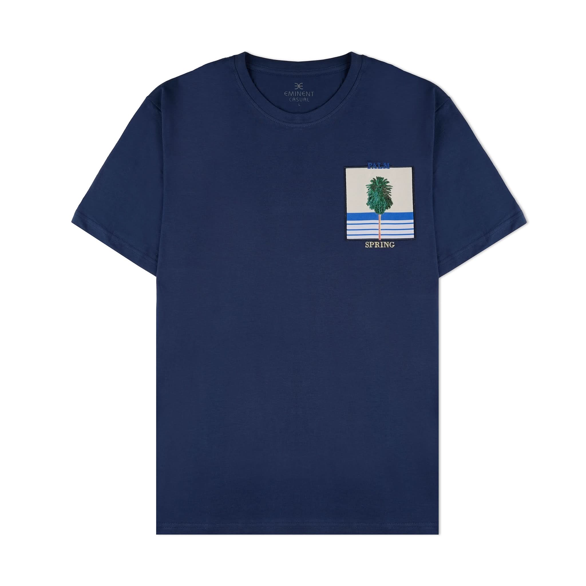 Eminent Men's Round Neck Half Sleeves Printed T-Shirt - Navy Blue, Men's T-Shirts & Polos, Eminent, Chase Value