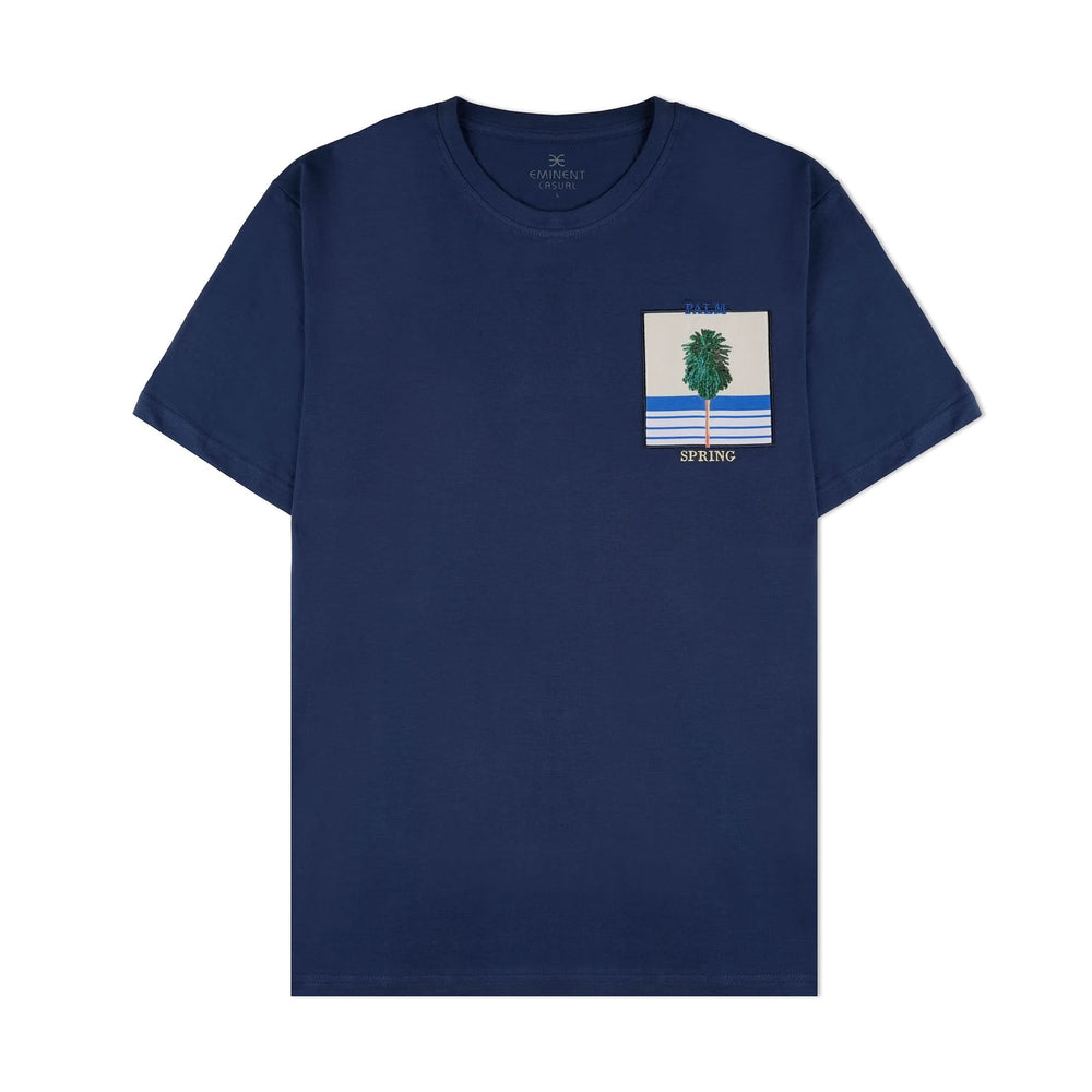 Eminent Men's Round Neck Half Sleeves Printed T-Shirt - Navy Blue, Men's T-Shirts & Polos, Eminent, Chase Value