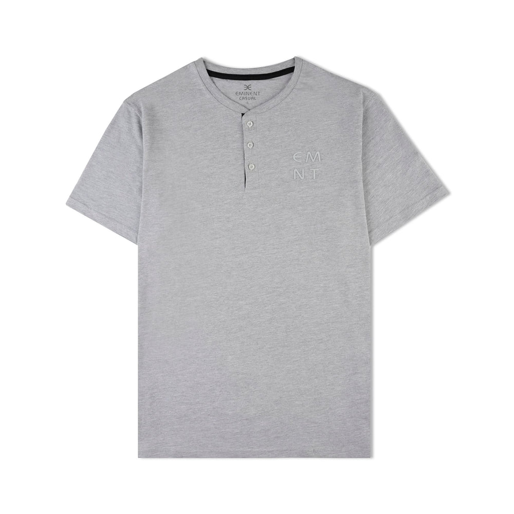 Eminent Men's Round Neck Half Sleeves Printed T-Shirt - Ash Grey, Men's T-Shirts & Polos, Eminent, Chase Value