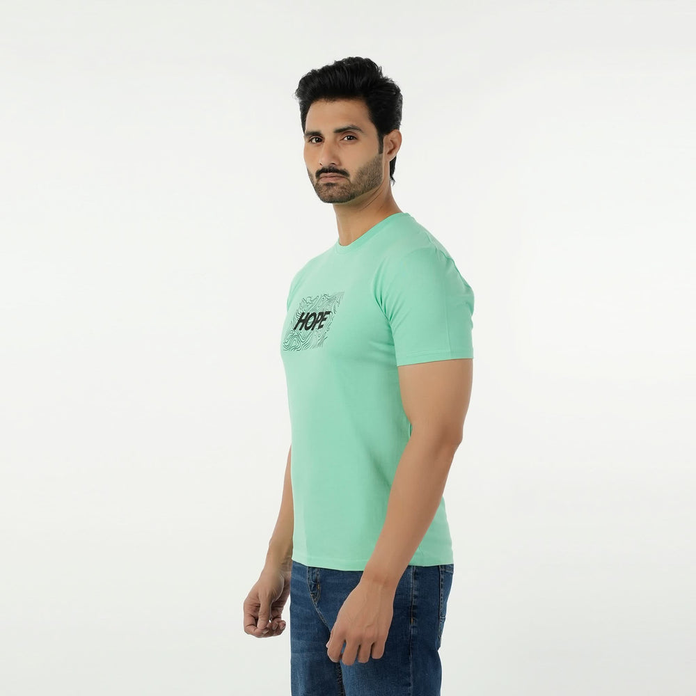 Eminent Men's Round Neck Half Sleeves Printed T-Shirt - Spring Bud, Men's T-Shirts & Polos, Eminent, Chase Value