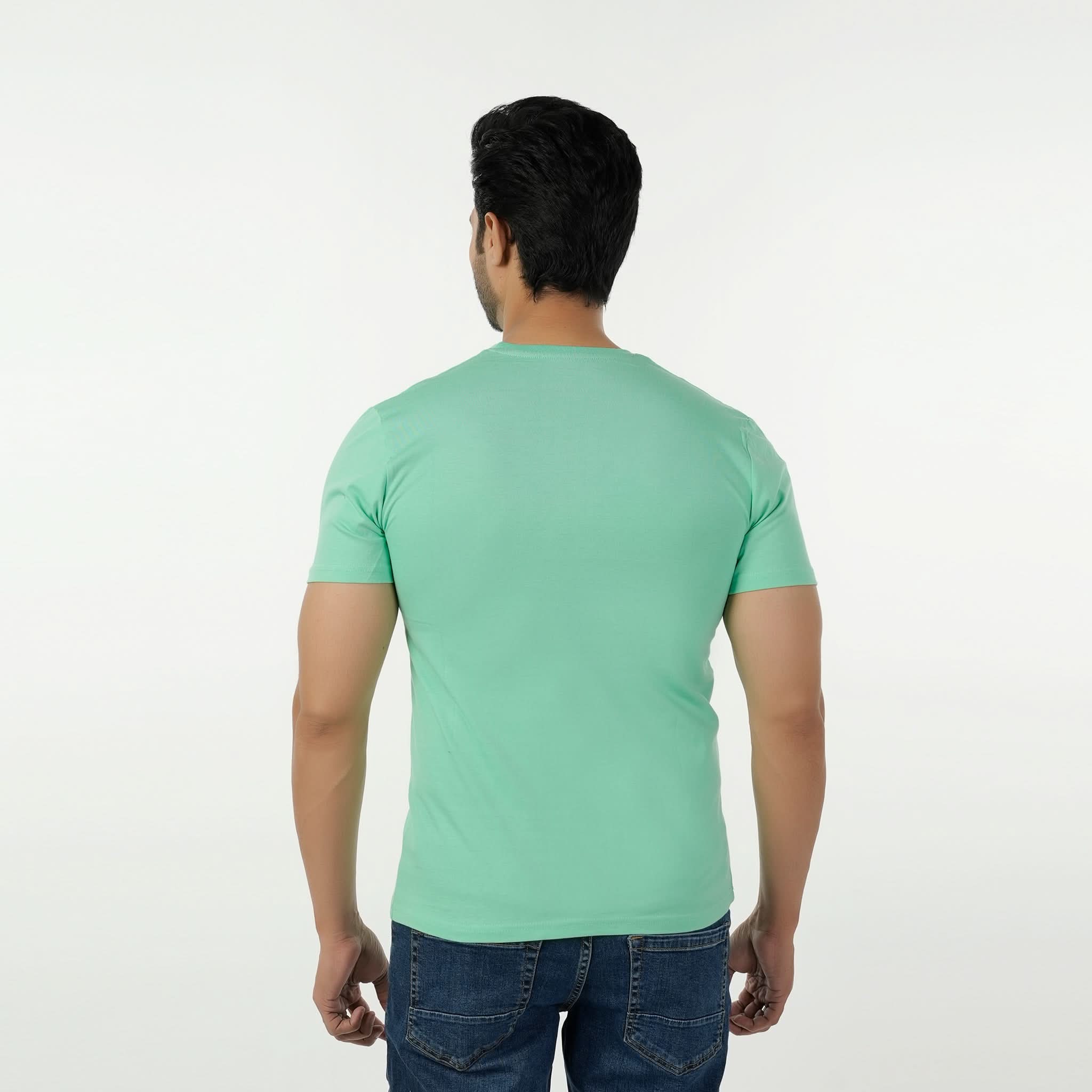 Eminent Men's Round Neck Half Sleeves Printed T-Shirt - Spring Bud, Men's T-Shirts & Polos, Eminent, Chase Value