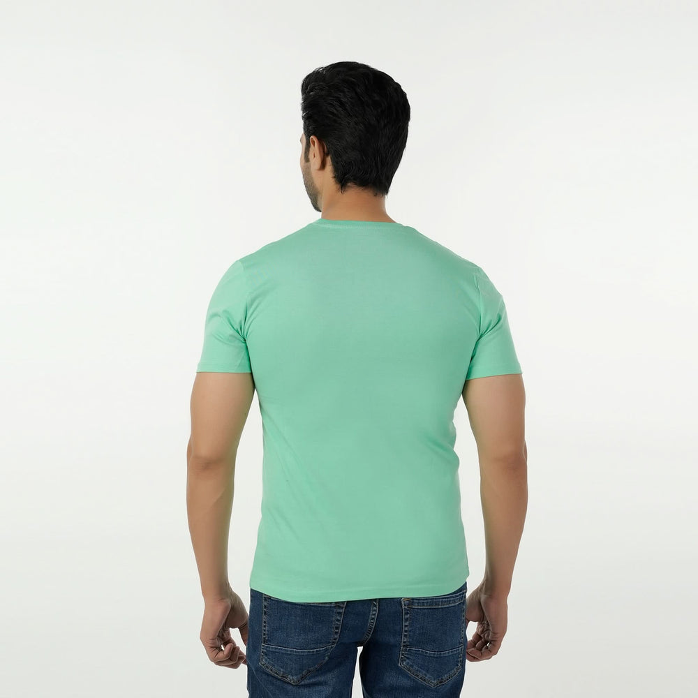 Eminent Men's Round Neck Half Sleeves Printed T-Shirt - Spring Bud, Men's T-Shirts & Polos, Eminent, Chase Value