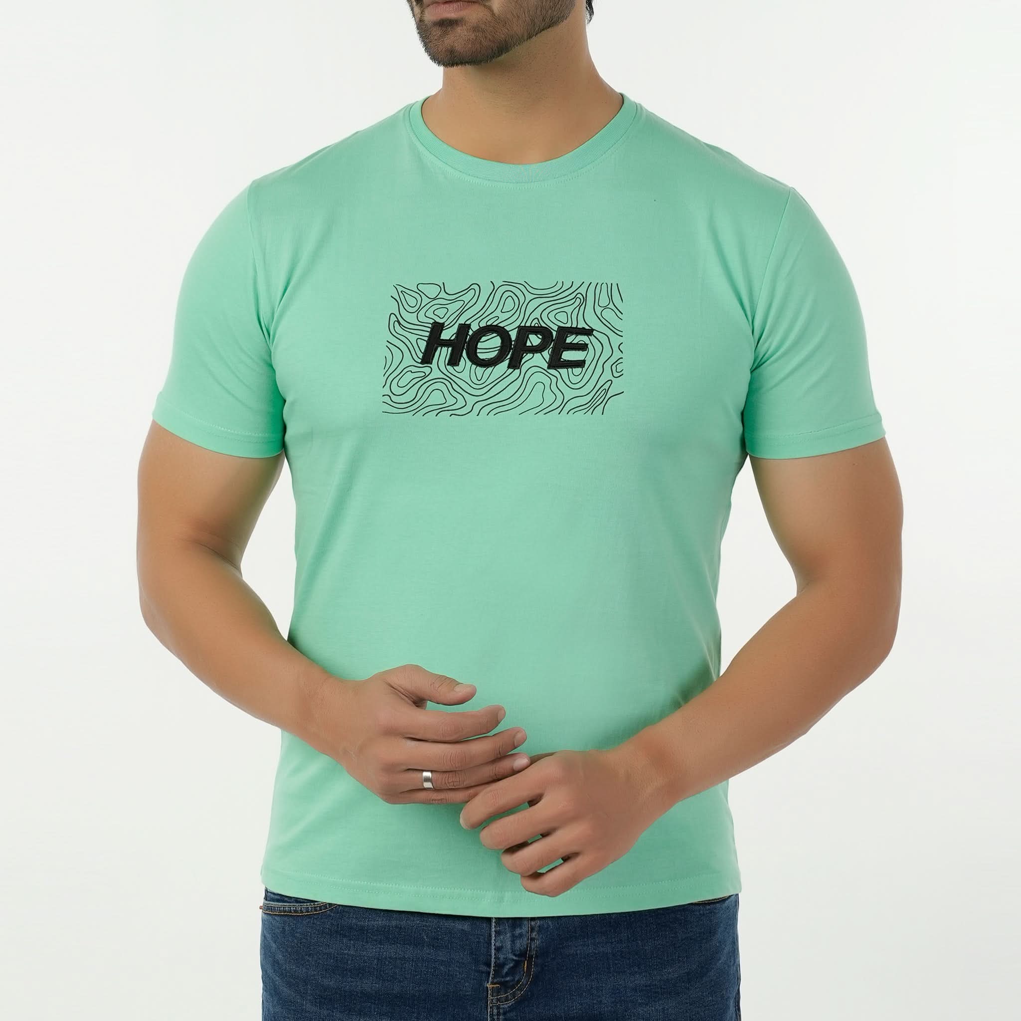 Eminent Men's Round Neck Half Sleeves Printed T-Shirt - Spring Bud, Men's T-Shirts & Polos, Eminent, Chase Value