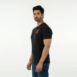 Men's Eminent Round Neck Half Sleeves Printed T-Shirt - Black, Men's T-Shirts & Polos, Eminent, Chase Value