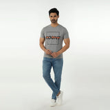 Eminent Men's Round Neck Half Sleeves Printed T-Shirt - Frost Grey, Men's T-Shirts & Polos, Eminent, Chase Value