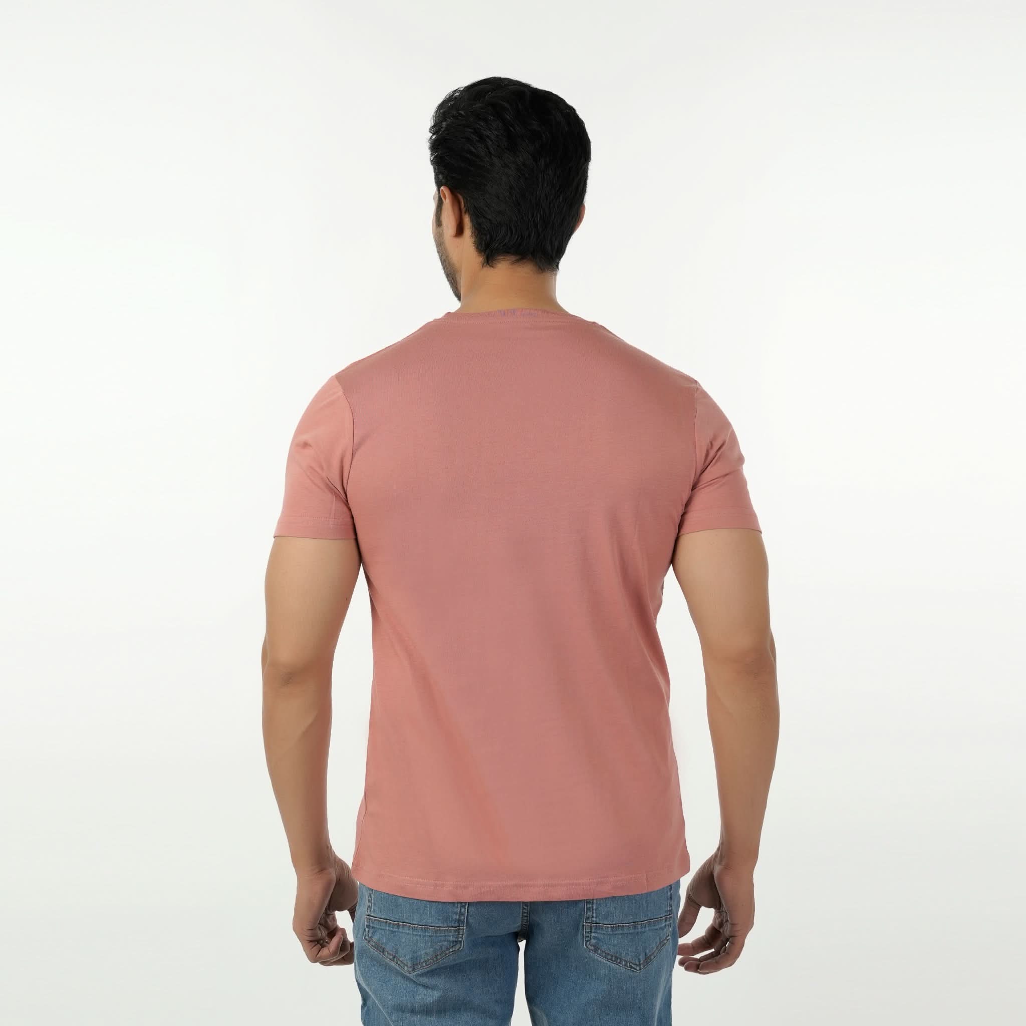 Eminent Men's Round Neck Half Sleeves Printed T-Shirt - Pink, Men's T-Shirts & Polos, Eminent, Chase Value