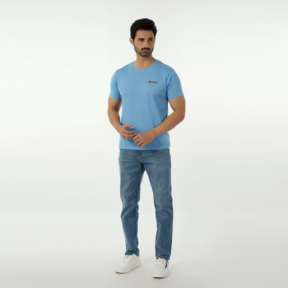 Eminent Men's Round Neck Half Sleeves T-Shirt - Pacific, Men's T-Shirts & Polos, Eminent, Chase Value