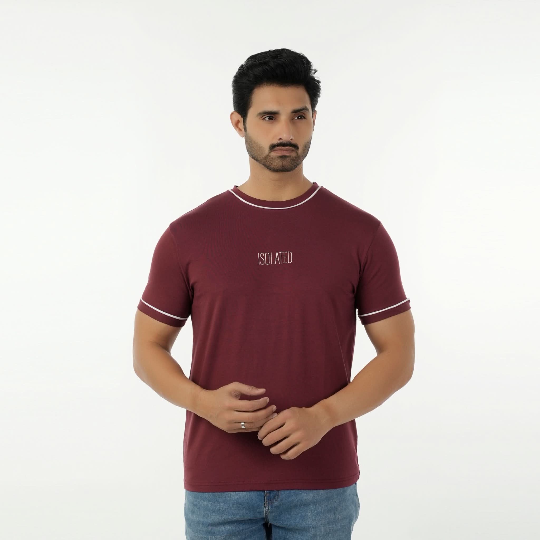 Eminent Men's Printed Half Sleeves T-Shirt - Maroon, Men's T-Shirts & Polos, Eminent, Chase Value