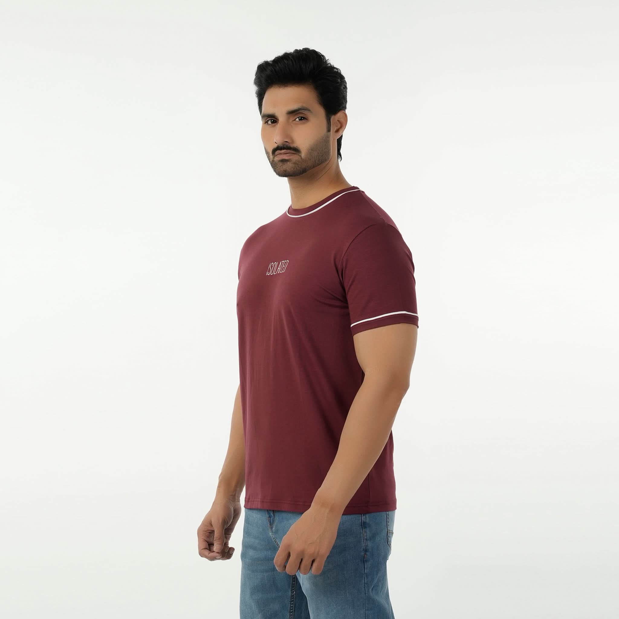 Eminent Men's Printed Half Sleeves T-Shirt - Maroon, Men's T-Shirts & Polos, Eminent, Chase Value