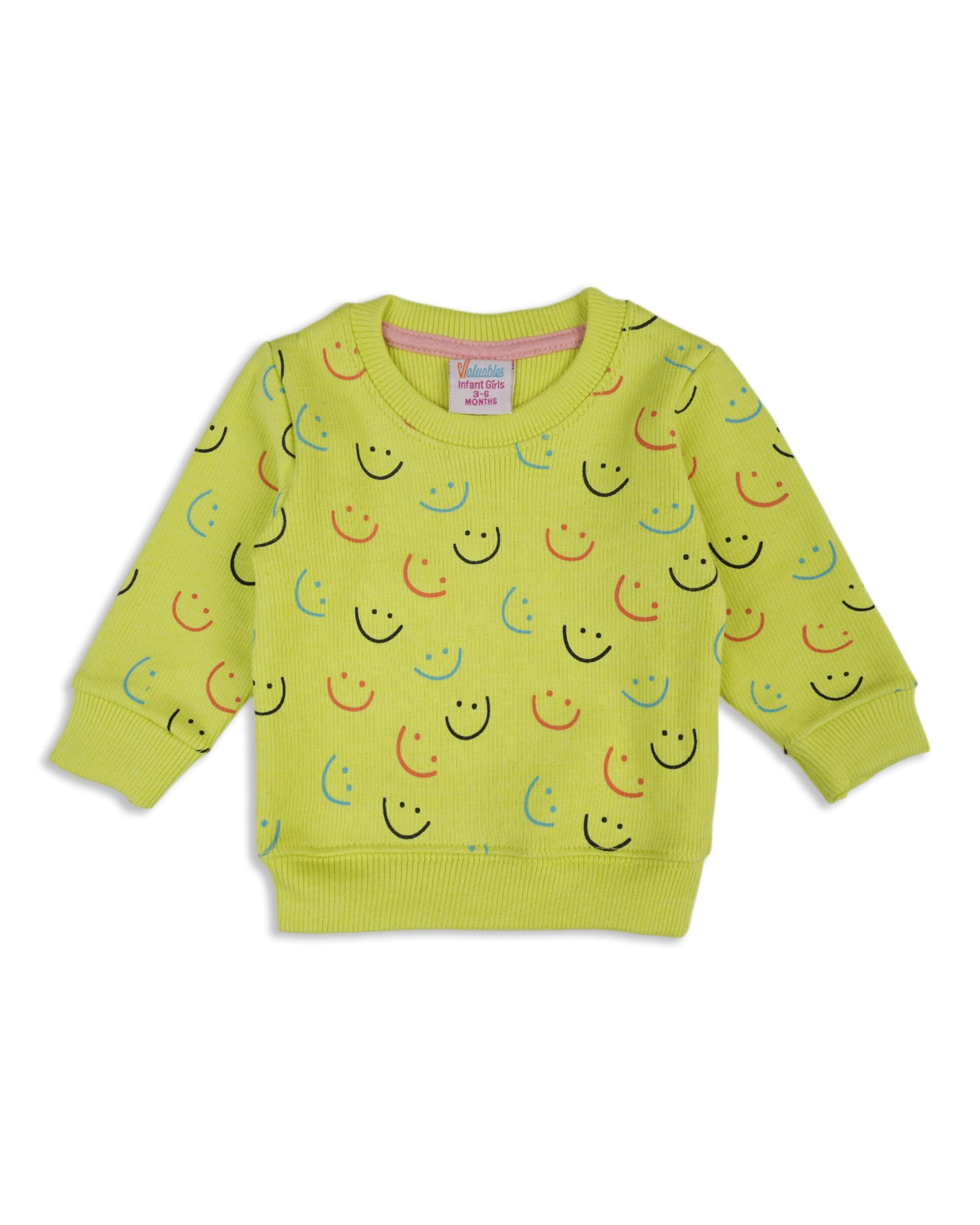 Valuables Newborn Girls Sweat Shirt, Newborn Girls Winterwear, Chase Value, Chase Value