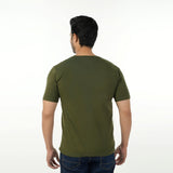 Men's Eminent Round Neck Half Sleeves Printed T-Shirt - Olive Green, Men's T-Shirts & Polos, Eminent, Chase Value