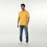 Eminent Men's Round Neck Half Sleeves Printed T-Shirt - Yellow, Men's T-Shirts & Polos, Eminent, Chase Value