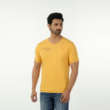 Eminent Men's Round Neck Half Sleeves Printed T-Shirt - Yellow, Men's T-Shirts & Polos, Eminent, Chase Value