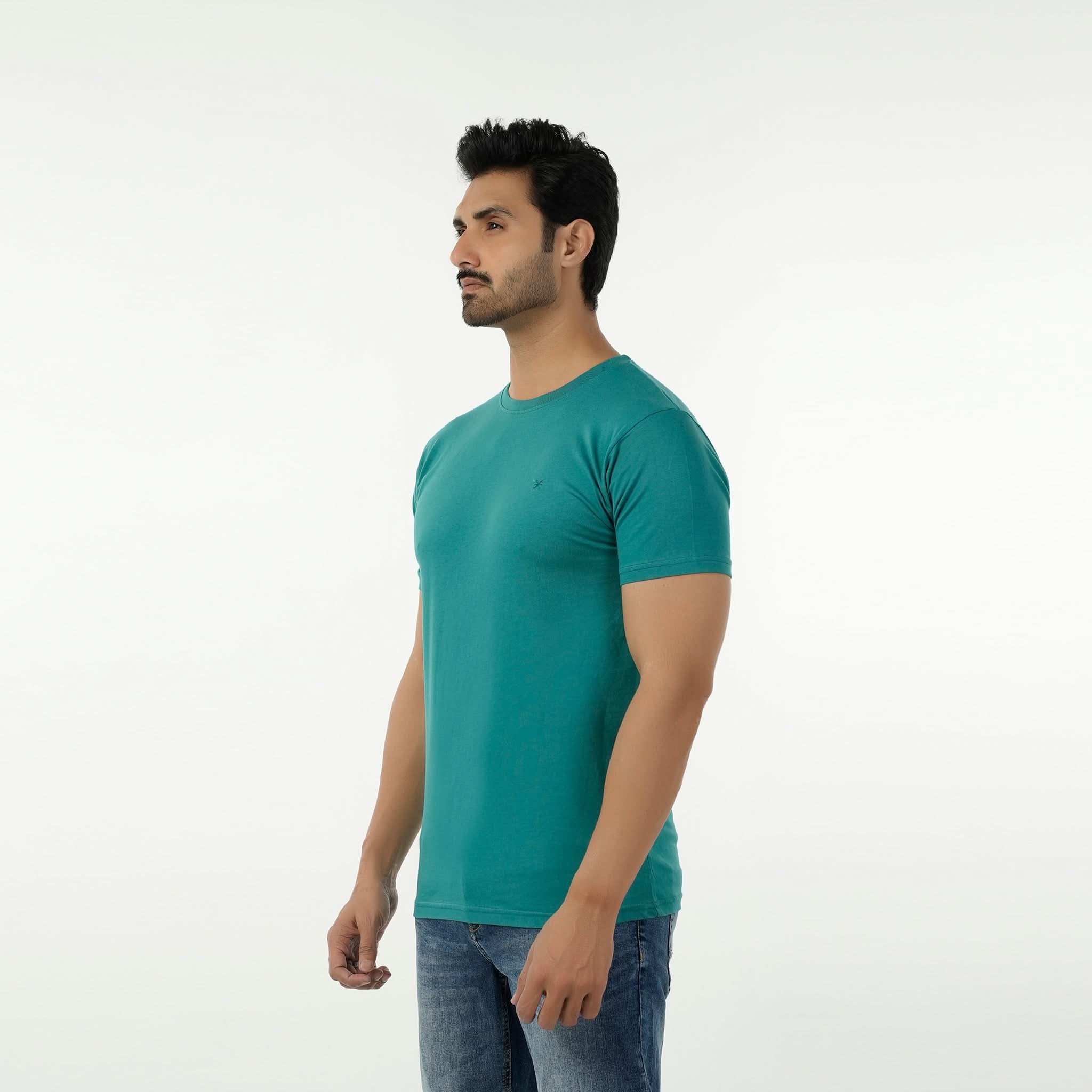 Eminent Men's Half Sleeves Round Neck T-Shirt - Teal, Men's T-Shirts & Polos, Eminent, Chase Value