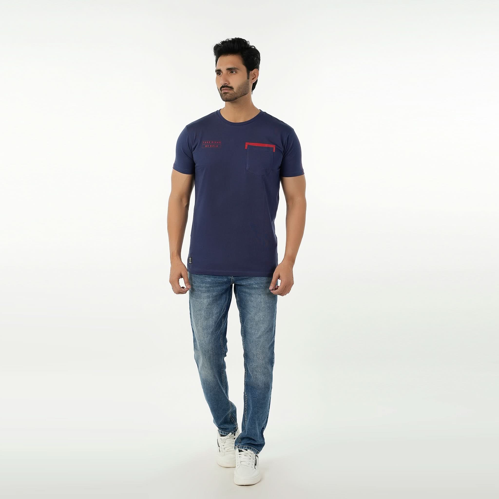 Eminent Men's Half Sleeves T-Shirt - Navy Blue, Men's T-Shirts & Polos, Eminent, Chase Value